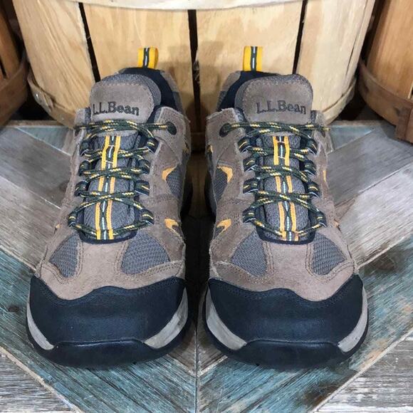 L.L. Bean Trail Model Tan Suede Mesh Waterproof Hiking Shoes Womens Size 10 - Picture 4 of 10